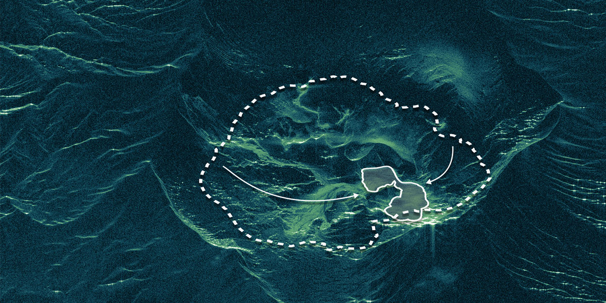 ICEYE SAR dataan perustuva kuva Taal-tulivuorijärven muutoksista